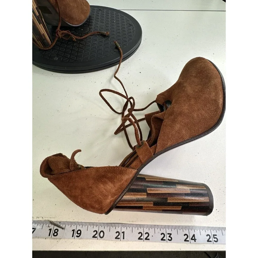 Free People Nouvella Wrap Brown Heels Brown Sz. 39 / 8.5 US